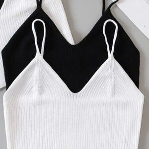 TANK TOP DE MUJER DE TIRANTES MUY SEXY DE COLOR BLANCO Y BLACK